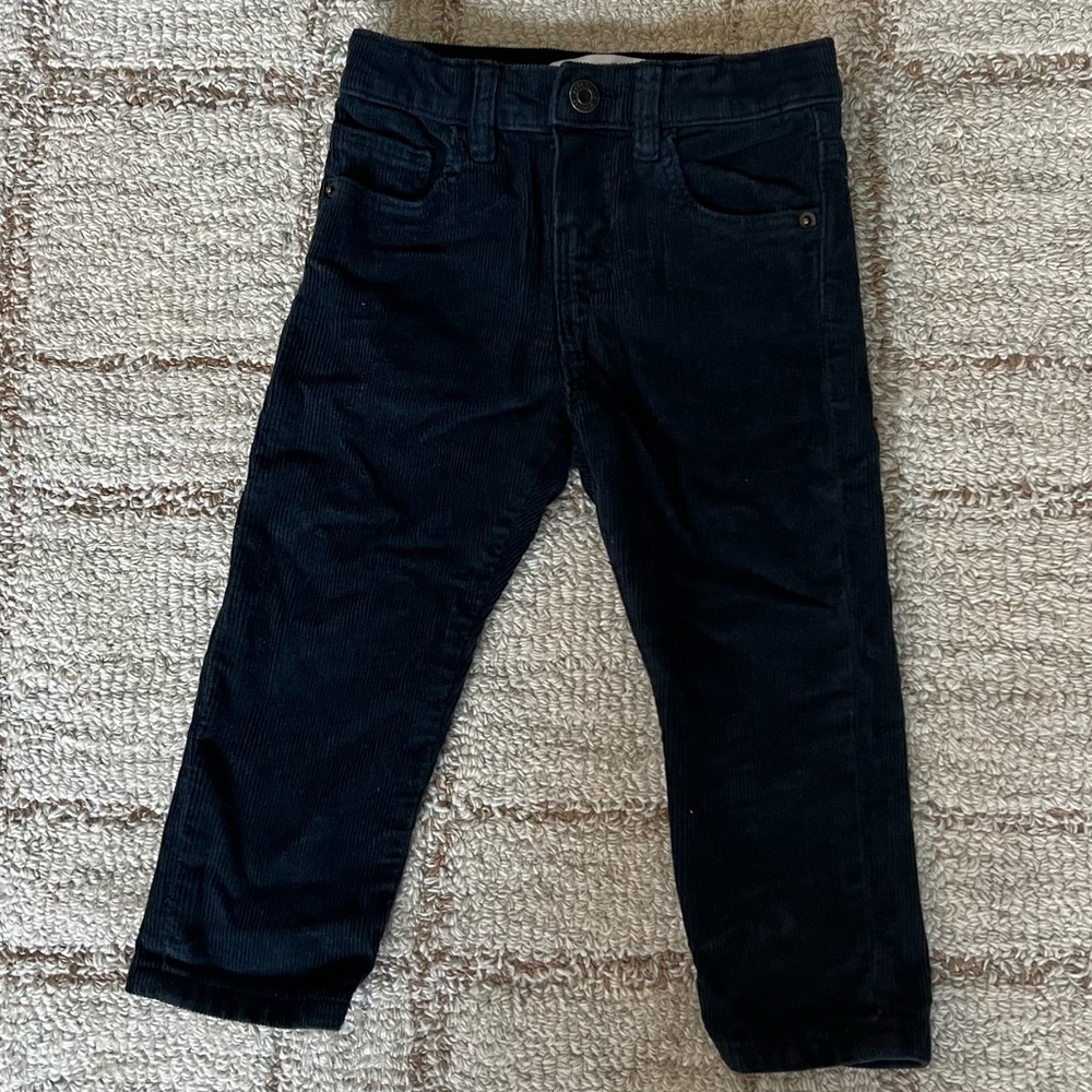 Baby boy dark blue corduroy Zara jeans